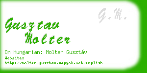 gusztav molter business card