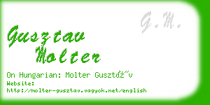 gusztav molter business card